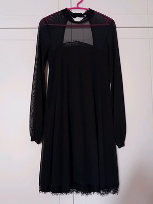 Ale dress black with transparencies like new, size S