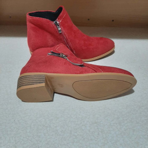 Red ankle boots size 36 new