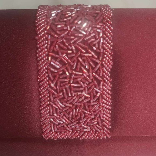 Bordeaux evening bag new with beads