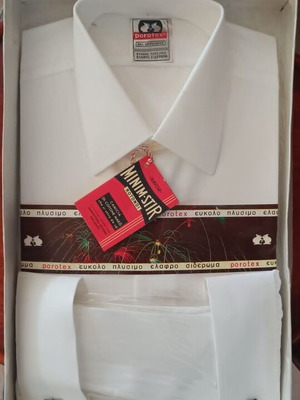 Porotex vintage white dress shirt Small new in box