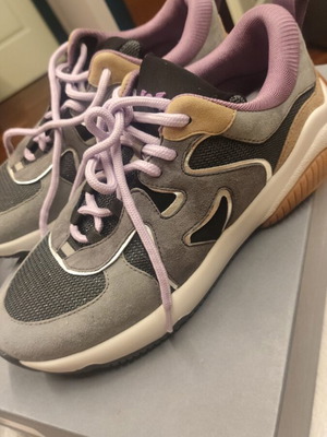 Hogan sneakers size 37 new, grey and purple with memory foam insoles
