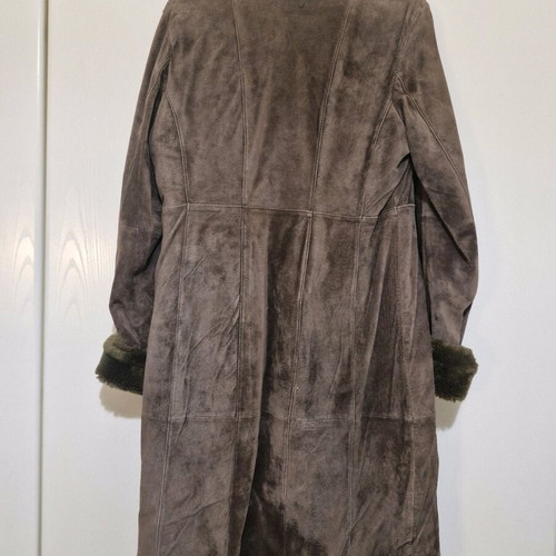 Lussile leather suede coat like new, brown, size medium
