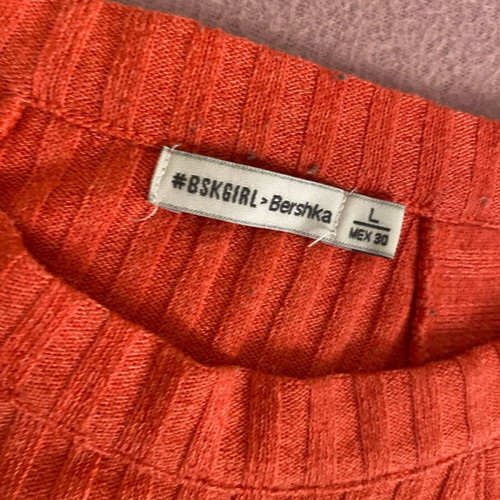 Bershka orange t-shirt used, size L