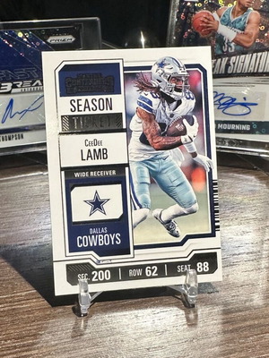 Panini Contenders CeeDee Lamb 2023 Season Ticket Card Dallas Cowboys new