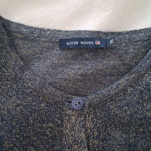 River Woods short cardigan grey lurex like new, size XS