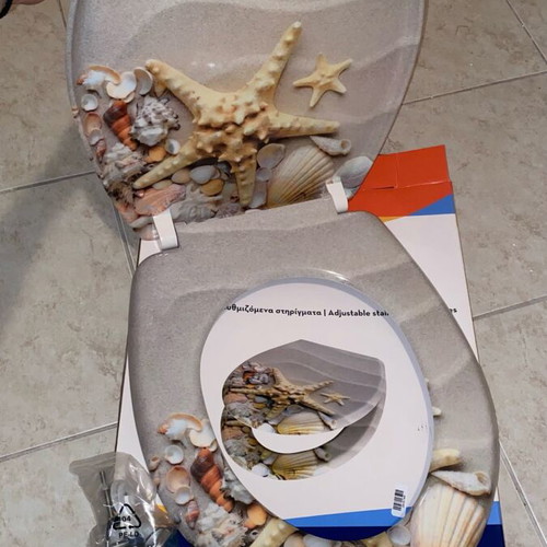 Toilet bowl seat cover new with starfish design