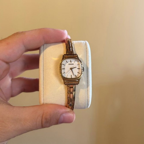 Citizen ladies watch refurbished, white and gold
