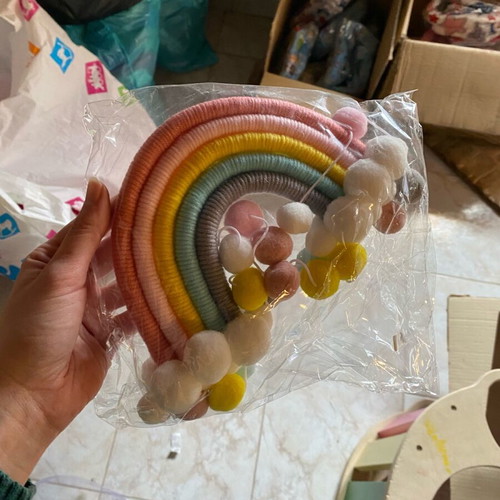 Knitted hanging rainbow new