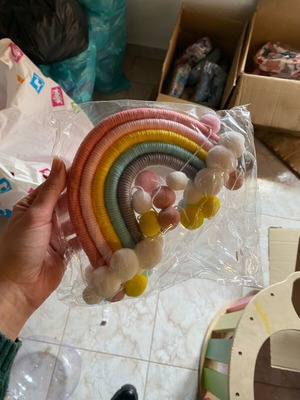 Knitted hanging rainbow new