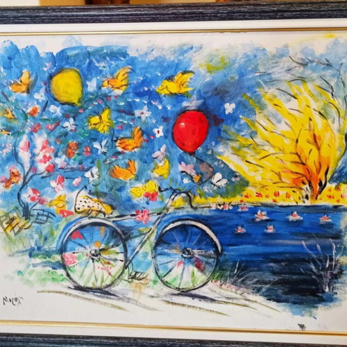Painting like new with modern theme and frame 40x50