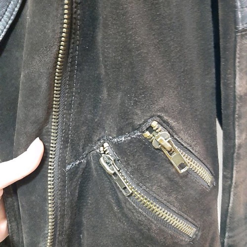 Mango leather jacket used, brown, size S