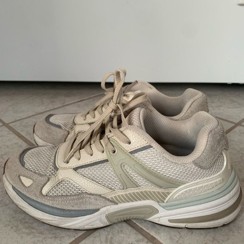 Zara sneakers like new in gray, beige and ciel shades size 38