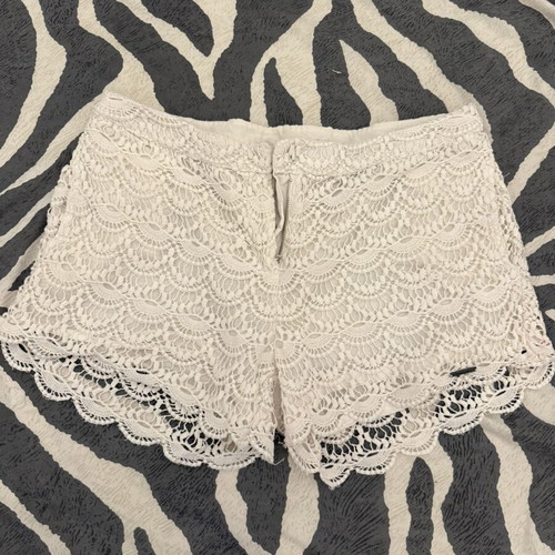 Superdry lace shorts white size L like new summer