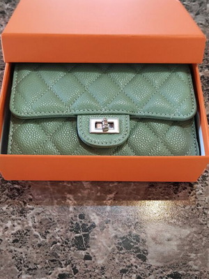 Wallet new turquoise, size 10/15, in box
