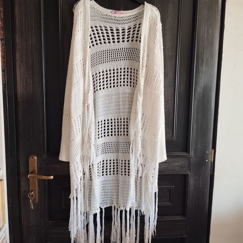 Boho loose and wrap cardigan Mat like new, white