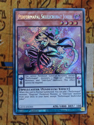 Performapal Skullcrobat Joker Secret Rare κάρτα Yu-Gi-Oh!