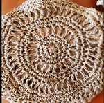 Crochet Crossbody Bag Boho with Tassel in Beige and Brown, New