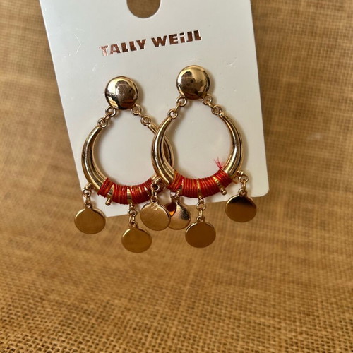 Tally Weijl hanging earrings new with red details
