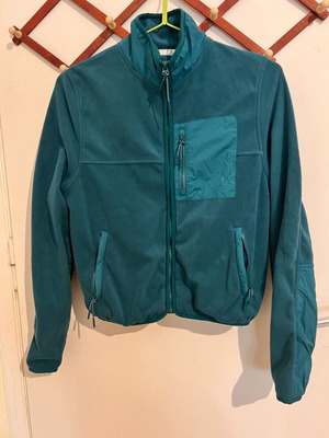 Oysho fleece jacket like new, women's, turquoise - petrol, size S