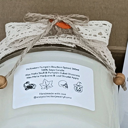 Pumpkin Bourbon Spiced Gift Set with 300ml Soy Candle and Wax Melts