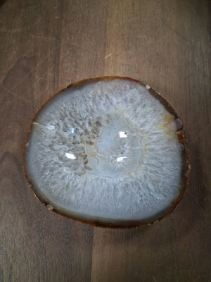 Agate used 659 grams, dimensions 12x2 cm