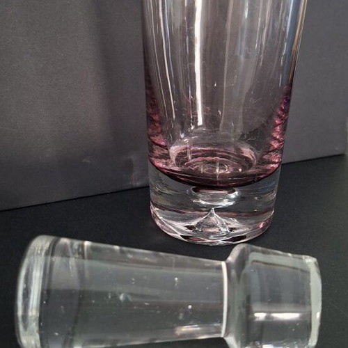 Vintage handmade purple carafe new