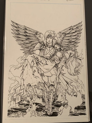 Original Art Lady Death Wicked Ways #5 χειροποίητο έργο Steven Hughes