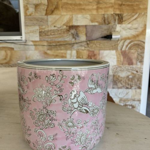 Porcelain flowerpot planter, diameter 25 cm