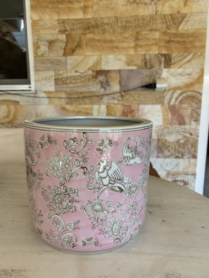 Porcelain flowerpot planter, diameter 25 cm
