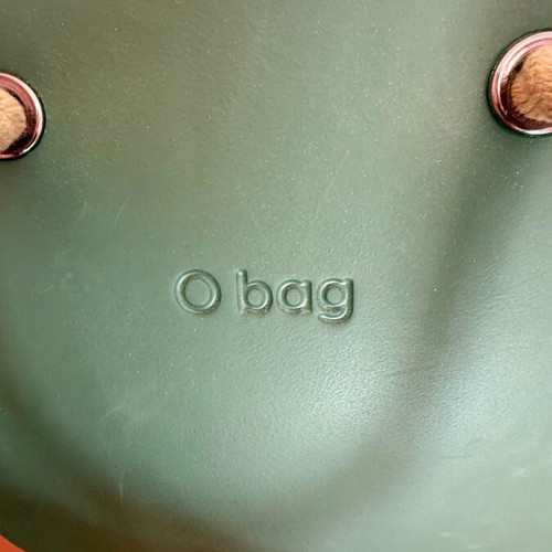 O bag green tote bag with interchangeable handles like new