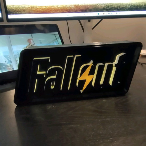 Lightbox Fallout with colorful LED and remote control, new