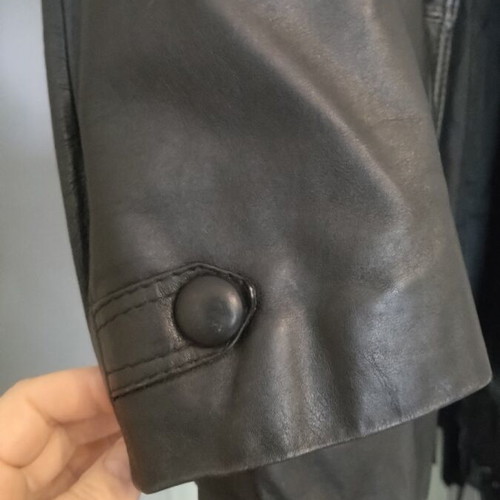 Leather jacket black like new, size N46-50