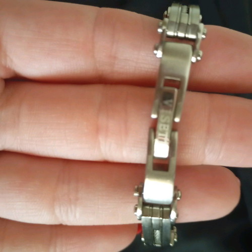 Visetti men's steel bracelet like new, silver
