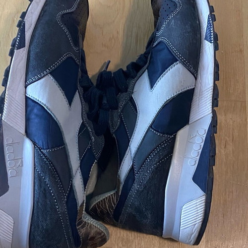 Diadora sneakers used, blue, size 42