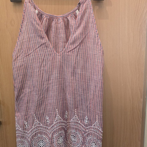 Billy Sabbado women's pink striped tank top like new, size S