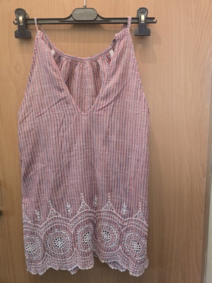 Billy Sabbado women's pink striped tank top like new, size S