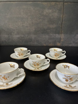 Kyoto Made in Japan Espresso Cups with Gold Details, Like New