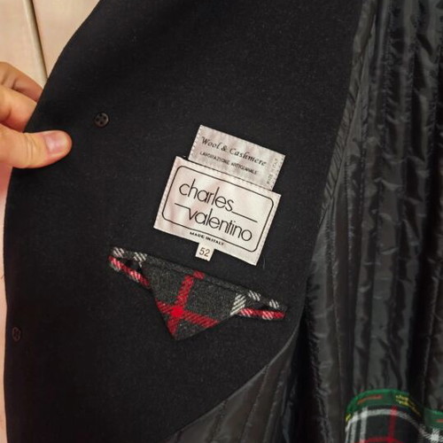 Charles Valentino coat, black, size L