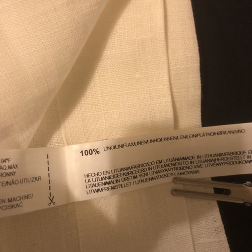 Zara Home linen placemats set of 6 new, broken white color