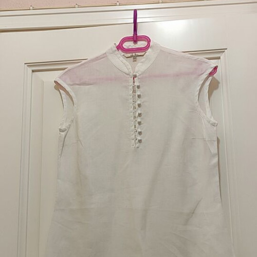 Zara Sleeveless Shirt Dress like new, white, size M