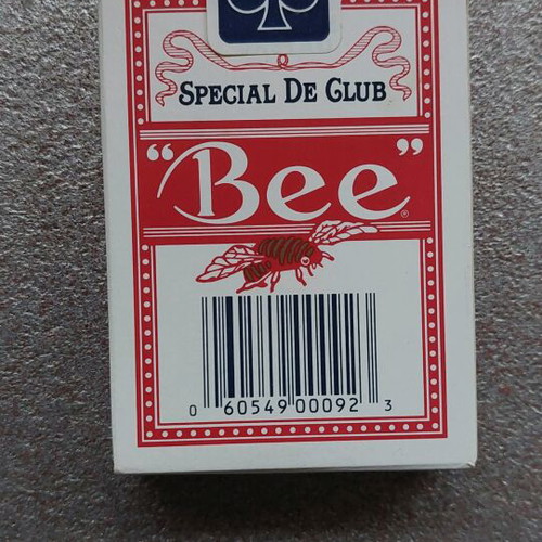 Playing cards used, pack of 4