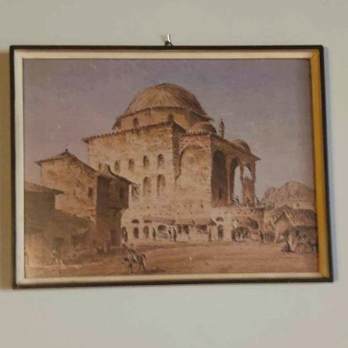 Vintage paintings used, pack of 2 with plaster frames