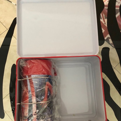 SPIDER-MAN 2 MOVIE TIN LUNCHBOX with METAL DRINK CONTAINER INCLUDED NEW NEVER USED MARVEL