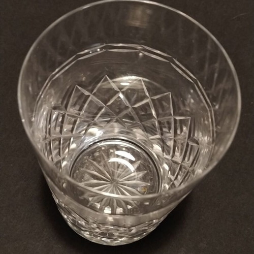 Crystal water glasses used, set of 6