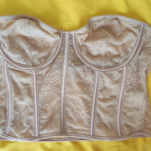 Zara corset top new, beige pink, size L