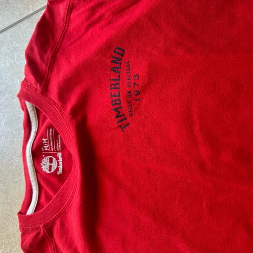 Timberland red t-shirt like new, size M