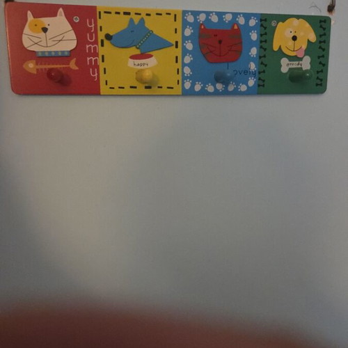 Children's wooden hanger with animal design