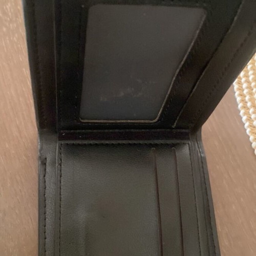 NEW UNUSED BLACK LEATHER WALLET