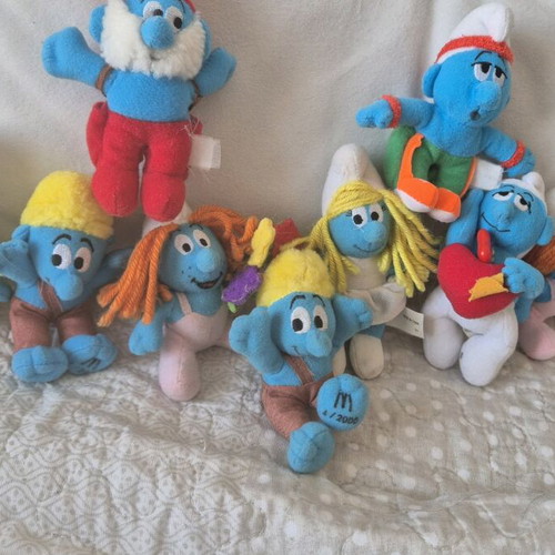 Plush Smurfs used from 2000
