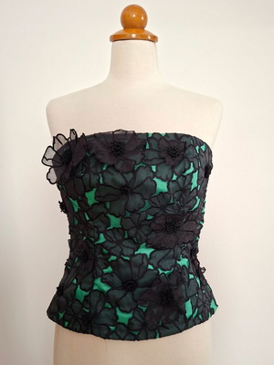 Coast silk strapless bustier size UK 8 like new